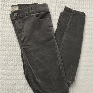 LOFT Dark Gray Corduroy Trousers